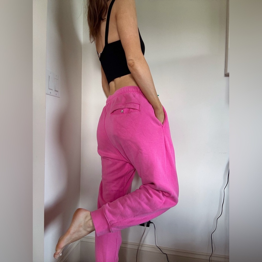 Woman’s Nike Pink Club Jogger Sweatpants (size L) - Picture 2 of 2